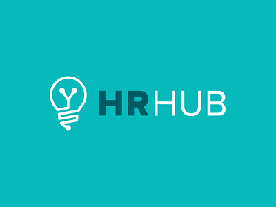 HRHUB connection hr idea light bulb logo