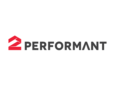 2Performant affiliate ecommerce geometric identity logo marketing rebranding two
