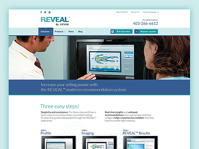 Reveal by XSensor Homepage Design