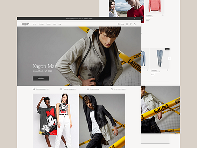 Clothing boutique eCommerce UX/UI design boutique branding clean clothes ecommerce graphic design interface layout line logo minimal modern service template ui ux web webshop website wireframe