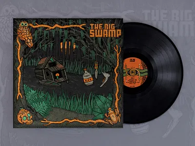 The Big Swamp Vinyl albumcover albumcoverart coverart design digitalillustration drawing graphicdesign illustration illustrationart illustrator vinyl vinyl record vinylcover visualidentity