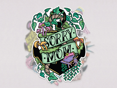 The Green One - Sorry Mom Stickers