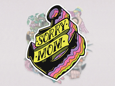 Jelly - Sorry Mom Stickers colors design digitalillustration draw drawing graphicdesign illustration illustration art illustration design illustrator jelly logo logo design neon sticker sticker design sticker pack stickers tattoo vector