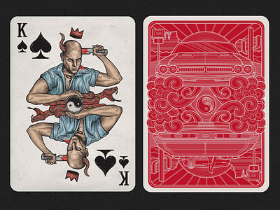 K of ♠️ 90s card deck digital drawing digitalillustration drawing fan art graphic design illustration illustration design illustrator king movie playing card playingcards poker cards portrait portrait drawing snake spades yinyang