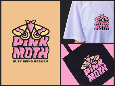 PINK MOTH - Logo Design branding design digitalillustration drawing graphicdesign illustration illustration art illustrator logo