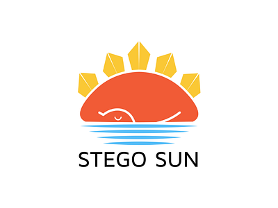 Stegosun logo stegosaurus sun