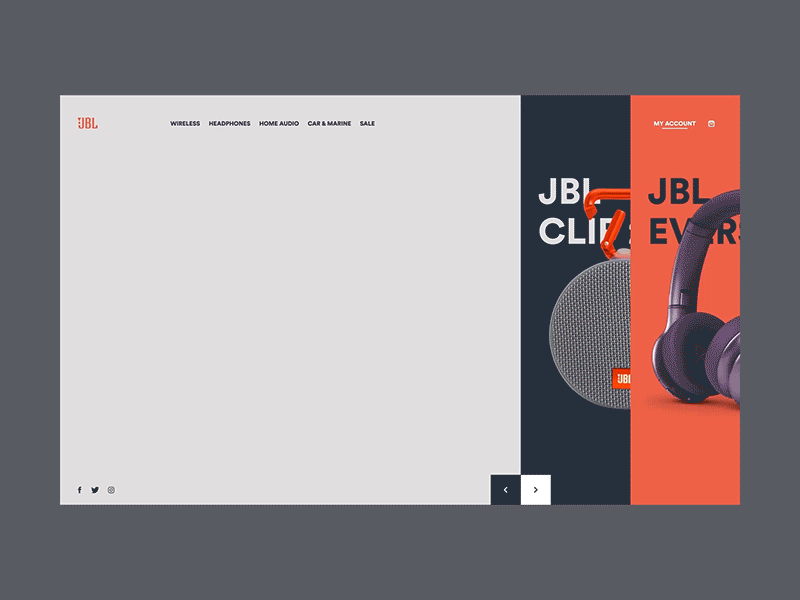 JBL Landing Page Concept