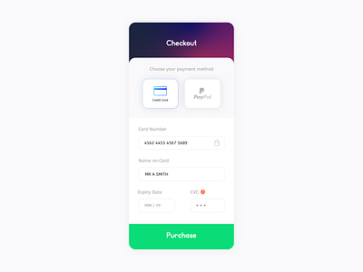 Daily UI #2 Checkout Page