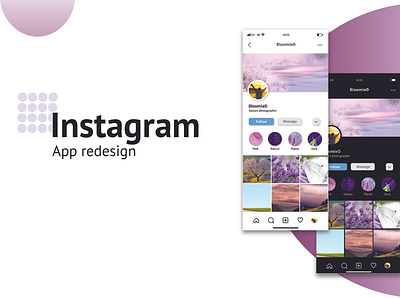 Instagram redesign app design flat illustrator minimal shapes ui ux vector web