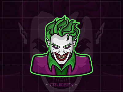 Joker Mascot Logo branding design flat icon illustration illustrator joker logo mascot vector