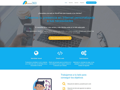 brand design and website for the company ahora360 illustration figma design ui icon logodesign