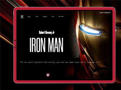 Landing Page | Iron Man adobexd apple design homepage ipad ipadpro ironman landing page design landingpage marvel ui uidesign uiux ux xd xd design xddailychallenge