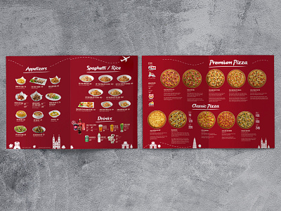 Pizza Menu advertising graphic design layout
