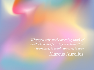 Marcus' quote color design gradient graphic design