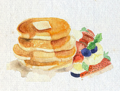 Waffle Illustration illustration watercolor
