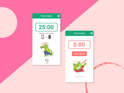 Time-tracker app app design ui