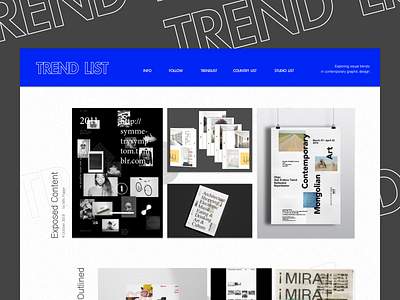 Trendlist website redesign redesign typography ui webdesign