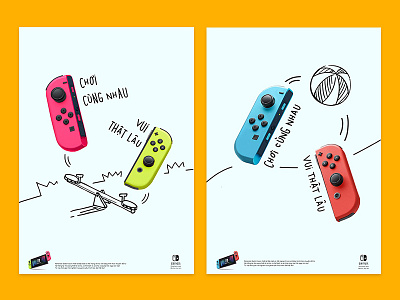 Nintendo Switch Poster advertising design graphic design illustration vector