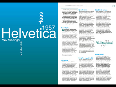 Helvetica design flat indesign magazine design minimal publishing typography