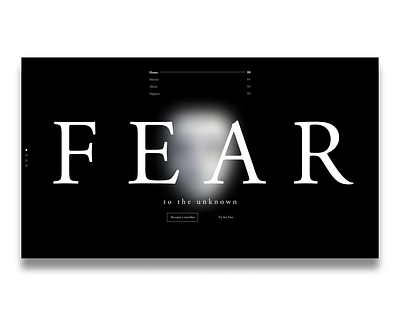 F E A R 2019 2019 trends artist big black blur clean fear horror movie platform netflix peru platform simple typography ui ux watch web