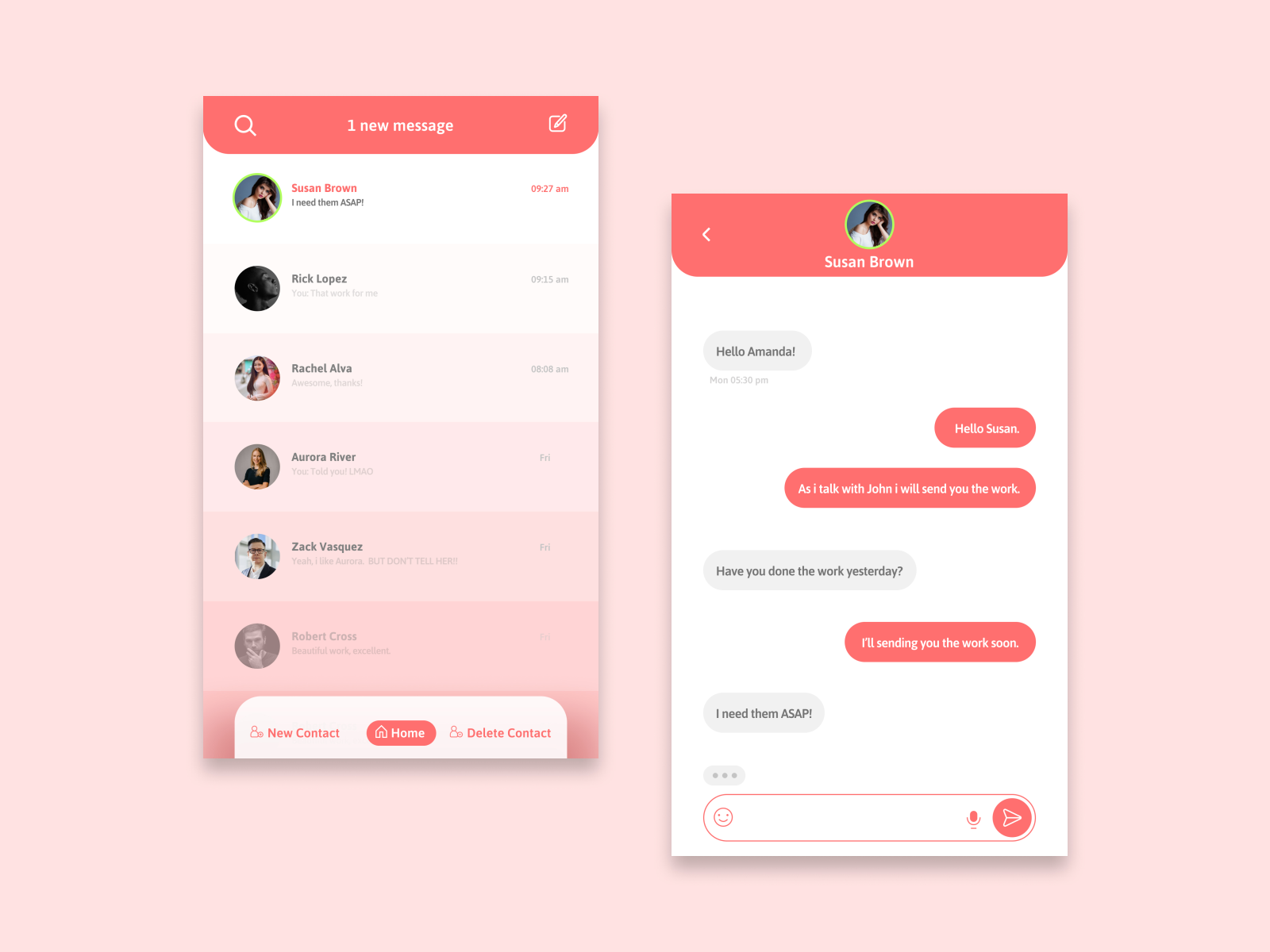 SMS Layout by Roma Alva on Dribbble