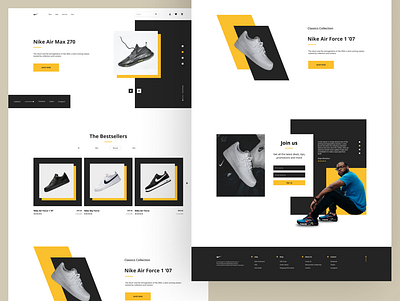 Nike Website Redesign business design e commerce fashion homepage interface landing page nike online shopping redesign shopping sneakers testimonials ui ux web website design