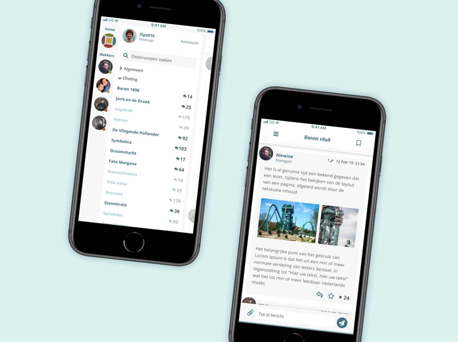 Community based message board by Dennis Klein on Dribbble