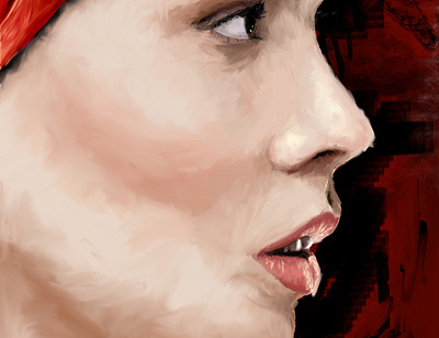 'Redly' adobephotoshop digital painting oil red wacom