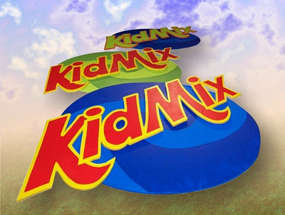 KidMix! dimensional sign graphic design kids design logo design sign production