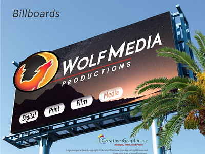 Wolf and Moon Logo - Billboards