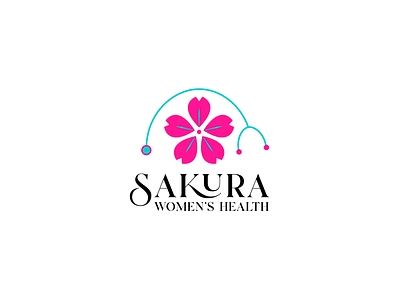 Sakura Women's Health Care Logo branding design graphic design health health brand health care health logo healthcare logo women brand women logo