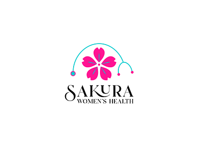 Sakura Women's Health Care Logo branding design graphic design health health brand health care health logo healthcare logo women brand women logo