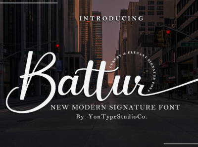 Battur - Modern Signature Font