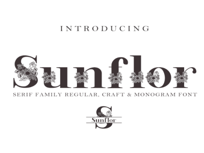 Sunflor-A New Crafter & Monogram Serif Font branding design branding font crafter font font awesome font design fontstyle hand lettering handmade logo font logotype typeface typography