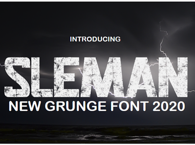 SLEMAN Game Font branding design font awesome font design game font graphic design grunge font hand lettering handmade textured font type design typeface typography