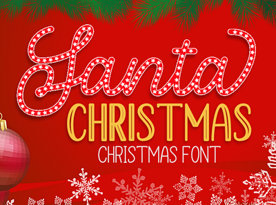 Santa Christmas - A Cute Holiday Font holiday cards logo