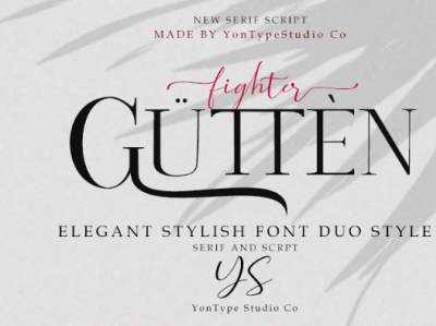 Guttenfighter - FONT DUO branding design font awesome font design fontstyle hand lettering handmade opentype type design typeface typography