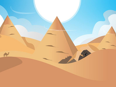 Desert discovery design flatdesign illustration