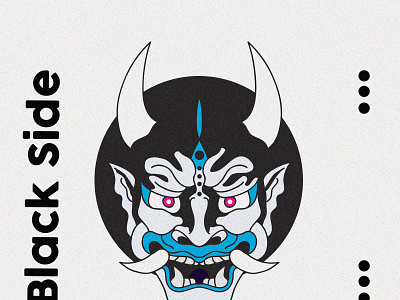 Black side branding design illustration logo