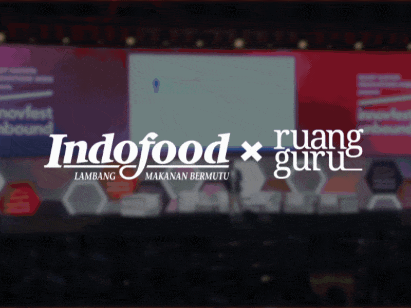 Indofood x Ruangguru at Innovfest Unbound SG 2018 infographic led singapore stage