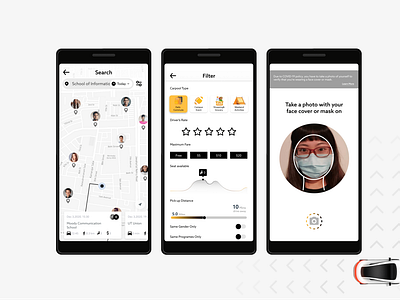 Carpool- mobile app design