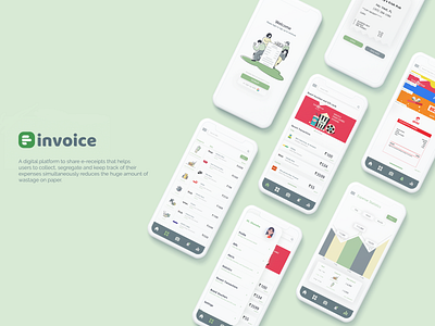 E-invoice digital bill invoice mobile ui user experience user interface ux