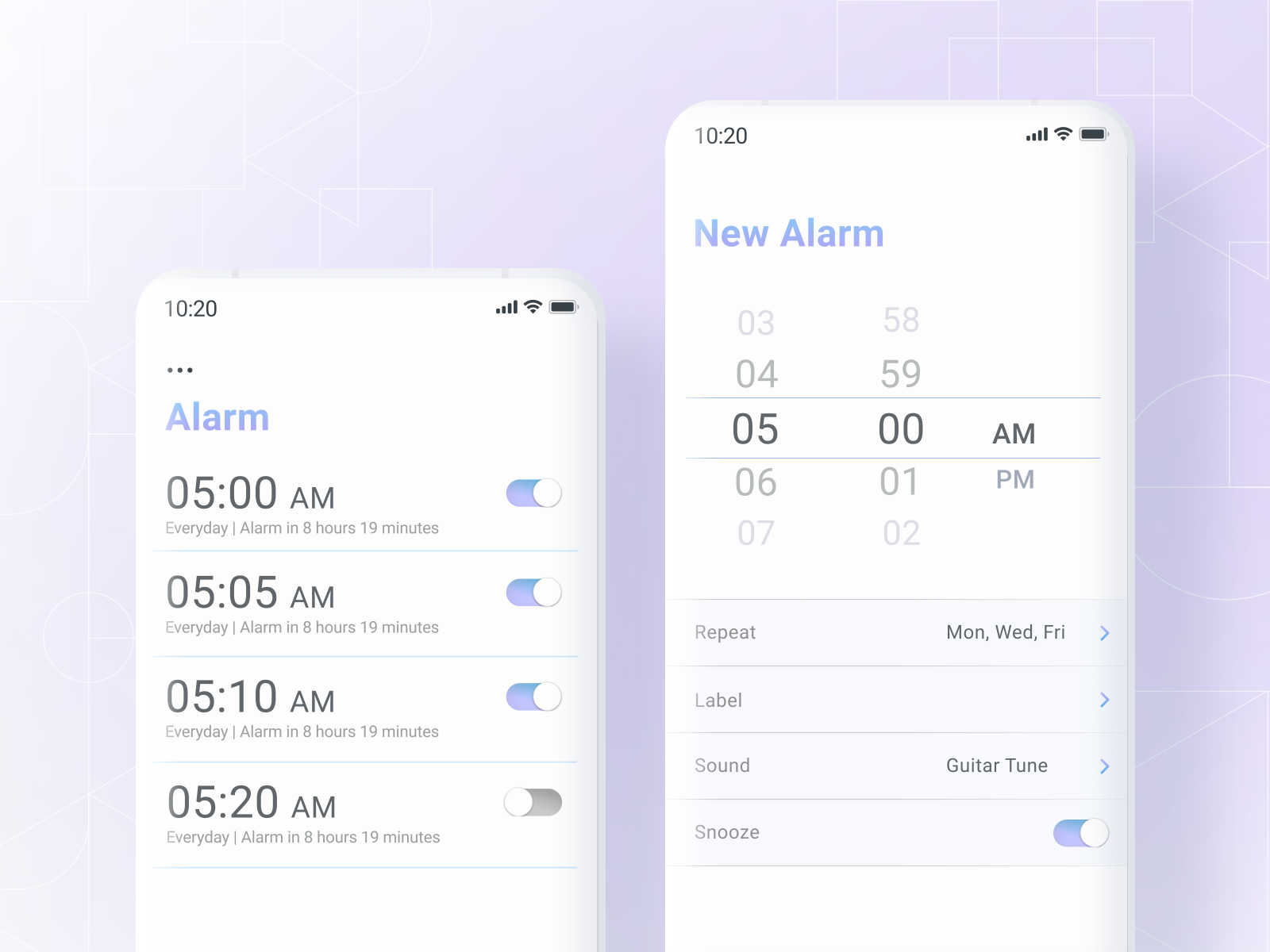 Alarm UI by Reet kaur on Dribbble