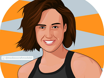 Ellyse Perry Portrait Design | Vector Cartoon Portrait