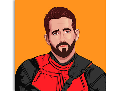 Deadpool Portrait Design | Cartoon Portrait avatar character design design digitalart face flat graphic design illustration illustrator vector