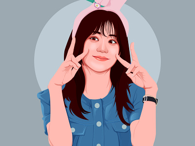 Jisoo Vector Portrait Illustration