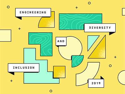 Plaid Blog Header: Engineering D&I 2019 blog design finance fintech header illustration news plaid