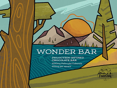 Wonder Bar wrapper design art branding clothing design design digital illustration digitalart illustration