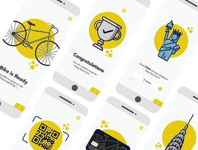 Bike Hire Ui design app design flat illustration minimal ui ux vector web website