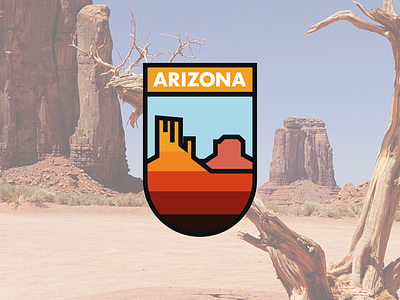 Arizona state badge arizona art artwork badge badge design illustration logo vector